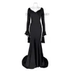 Theme Costume Addams Wednesday Morticia Addams role-playing Halloween sexy dress wig adult women punk gothic witch lace slim dress Z230804
