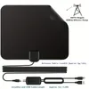 Amplified Indoor HDTV Antenna - 4K 1080p VHF UHF Television Local Channels - Detachable Signal Amplifier - 13ft Coax Cable Included