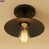 مصابيح السقف IWHD أسود خمر Edison LED مصابيح مصابيح LED Plafonnier Flush Mount Industrial Lampara Lampara Techo