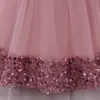 Meisjes Jurken Peuter Baby Pailletten Feestjurken Doop Bruiloft 1 Jaar Verjaardag Boog Prinses Jurk Voor Baby Meisjes Kant Bruidsmeisje Jurk Vestidos 230803