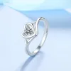 Cluster Ringen Hart Diamant Belofte Ring Voor Vrouwen VVS1 D Kleur Moissanite Engagement Sterling Zilveren Bruiloft Sieraden Gift Inclusief Doos