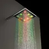 Bathroom s LED Light Square Automatic Changing Water Saving Rain High Pressure Bathroom Rainfall Shower Temperature R230804