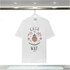 Herr t-shirts casablanc skjorta mens t designer bomull lyx varumärke kläder europeisk amerikansk trend design skrivare sommar kort ärm dhhqz