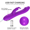 Vibromasseur Télescopique Vibrateur Massage Vaginal Gode Femelle Clit Sucker Aspirateur Clitoris Stimulateur Mimic Finger Wiggling Sex Toy pour Femme 230803