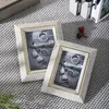 Frames Modern Creatief Licht Luxe Leer Bedekt Metalen Fotolijst Nachtkastje Wijnkast Kantoor Decoratie Verjaardagsfeestje Cadeau