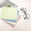 5 datorer/Lot Blue/Pink/Green Microfiber Glasse Lens kläder smycken piano datortelefon skärm rengöring torkduk 14,5*17,5 cm