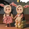 Bambole Bambola Bjd 16CM 13 Giunti mobili Sorriso carino Forma del viso e orecchie da coniglio Vestiti Vestito Giocattolo Regalo per bambini 230803