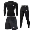 Mens Tracksuits Long Sleeve Warm Men Compression Fitness Tights Training Wear Jogging Cloth Trousers Herren Suit 230804