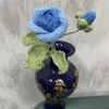 Kwiaty dekoracyjne 10 szt. Sztuczne róże pąki kwiatowe mieszane ręcznie robione ręcznie robane symulacja ślubna bukiet