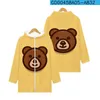 Hoodies Winter Winter Plush Zipper Women Womenshirt Bear Print Hoody Hoody عرق عرق كبير الحجم الكبير في Femme Coat