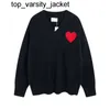 2023 Designer sweater love heart mens woman lovers couple cardigan round neck collar womens fashion brand letter white black long sleeve clothing pullover