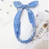 Femmes daim doux solide impression bandeaux Vintage Boho croix noeud élastique bandeaux Bandanas filles bandes de cheveux accessoires de cheveux