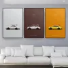 Auto sportiva di lusso Tela Pittura 911 Viaggi Retro Racing Tavola da surf Poster e stampe Simple Wall Art Sports Club Murale Room Decor w06