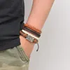 Charm Bracelets Leather Bracelet Men Confession Love Alloy Street Trend Multi-layered Colorful Accessories