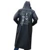 Yağmurluk moda uzun yetişkin yağmurluk erkekleri kadınlar eva siyah geçirmez açık yürüyüş yağmur ceket panç ceket kapşonlu su geçirmez yeniden kullanılabilir 230803