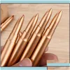 Stylos à bille Vente en gros Rocket Shape Pen Roller Ball Kids Office School Students Gift Party Favor Papeterie Gold Drop Delivery Bus Dh9T8