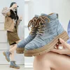 High Top Canvas Shoes for Women 2023 Niche Trendy Thin Short Boots Thick Soled Outdoor Work Clothes Short Boots Motorcycle Boots