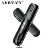 Tattoo Machine Ambition Vibe Trådlös penna kraftfull borstlös motor med pekskärm Batterikapacitet 2400mAh för konstnärer 230803