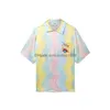 Camisas Casuais Masculinas Casablanca 22Ss Creme Neon Rainbow Dream Seda Havaiana Camisa Manga Curta Designer Homens e Mulheres Blusas Drop Delivery Dht6W