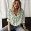 Chemisiers pour femmes Summer Lady Shirt Wave Point 3D Imprimé Casual Style de vacances Tendance de la mode