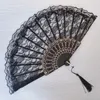 Kinesiska stilprodukter bröllop prom plast fans stil vikande dans fans tyg siden broderi hand hållna kvinnor tjej foto prop r230804