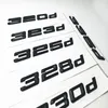 Noir 316d 320d 325d 328d 330d 335d Emblème Arrière Numéro Lettres Badges pour BMW Série 3 E90 E46 E91 E92 E93 F30 Accessoires De Voiture2669