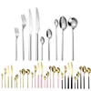 Dinnerware Sets 9PCs Set High-end Cutlery Stainless Steel Knife Fork Spoon Square Handle Western Tableware Gift Kitchen Silverware