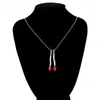 Pendentif Colliers Rouge Pliant Petit Un Match La Forme Correspondant Collier Ami Famille Cadeau En Gros Bijoux De Mode