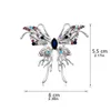 여성용 고급 보석 보석 빈티지 에나멜 핀 동물 큰 나비 브로치 핀 선물