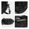 Torby wieczorowe Kokopeas czarne serce damskie małe torebki TOTE Luksusowy design pu skórzane torebki żeńska torba na płótnie z nitem 230803