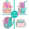 Backpacks BIKAB School Backpack Girls 16 Inch Sequin with Lunch Box Women Supplies Set Bags 230803