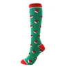 Хэллоуин носки женский хлопок слегка амортизированные рождественские носки с рождественским давлением высокие эластичные спортивные носки компрессии растягиваемые носки длинные носки спортивные носки
