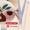 Produits de style chinois poinçon aiguille outils de broderie réglable Pock stylo fil ciseaux moine tissu enfileur poinçon pour broderie débutant R230803