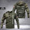 Men's Hoodies Custom Name USA Stands With Ukraine 3D Printed Hoodie Veterans Zipper Flag Camouflage Casual Sweatshirt