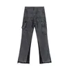 Tasarımcı Mor Kot pantolon Moda Moda Erkek Tasarımcı Ekleyen Kot Pantolon Yırtık Kot pantolon Lüks Hip Hop Sıkıntılı Erkekler Kadın Pantolon Siyah Kot Galler