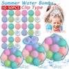 Sand Play Water Fun 148PCS Reusable Water Balls Adult Kids Silicone Water Bomb Splash Balloons Swimming Pool Summer Water Toy Games Gifts 230803