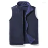 Men's Vests Men 2023 Autumn Thick Sleeveless Vest Jacket WaistCoat Winter Casual Warm Outwear Fleece 5XL