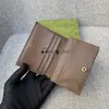 Top qualité hommes femmes portefeuille sac à main en cuir véritable toile portefeuilles courts sacs à main pliants porte-cartes d'identité petite dame porte-cartes portefeuille Ca3058