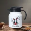 2023 Sublimation Thermo-Kaffeekaraffe Edelstahl-Thermoskanne 27oz 34oz Doppelwandige Teekanne mit abnehmbarem Teefilter Große Kapazität schimmernde heiße Kaffeekanne AU04