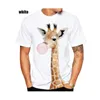 Heren T-shirts 2023 Zomer Mode 3D-gedrukt Giraffe T-shirt Voor Mannen En Vrouwen Casual Korte Mouwen