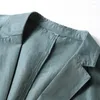 Men's Suits Spring Men Green Blue Suit Blazer Thin Casual Business Coat Plus Size Jacket Office Wear Comfortable 4XL