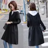 Women's Trench Coats Windbreaker 2023 Winter Long Section Slim Trend Simple Personality Long-sleeved POLO Collar Slimming Wild