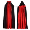 Temadräkt vampyr kappa cape stand-up krage cap reversibel halloween cosplay come z230804