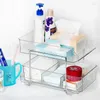 Storage Bags Under Sink Organizers And Double-Tier Pull Out Organizer Drawers Clear Slide Cabinet & Countertop Pantry