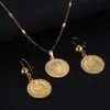 Wedding Jewelry Sets Gold Color Coin Pendant Necklaces Women Men France Lecoqgaulois Old French Trendy 230804