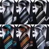 Bow Ties 2023 Designer Striped Silk Classic for Men Wedding Accessories Gift Neck Tie Set Pocket Square Cufflinks