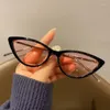 نظارة شمسية النساء مثلث cateye عتيقة العلامة التجارية مصممة الشمس الشمس أنثى قطة العين سائق Eyeglass UV400