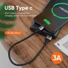 Opladers/Kabels CableCreation Korte USB Type C Kabel voor Samsung S22 S21 S10 S9 Xiaomi 3A Snel Opladen 480Mbps Datum Kabel voor Power Bank 25cm x0804
