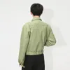 Men's Jackets SYUHGFA Short Jacket Pu Leather Niche Design Trend 2023 Autumn Long Sleeve Casual Coat Korean Street Fashion Cardigan
