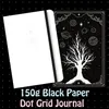 ノートパッドBuke Bullet Dotted Notebook160Pagesブラックペーパードットグリッドジャーナル55mmホワイトドット230803